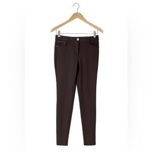 Chico's Women's Brown So Slimming Stretch-Waist Skinny Pants Size 1 Short